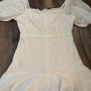 Elegant White Lace Dress